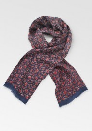 Red and Blue Paisley Scarf
