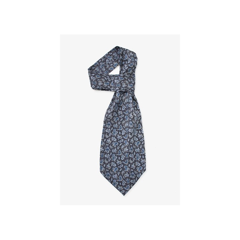 Blue Ascot with Paisleys