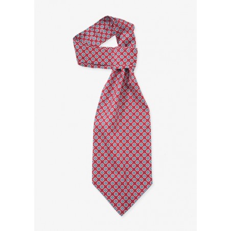 Red and Blue Ascot Tie
