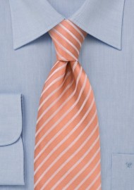 XL Salmon Color Silk Tie