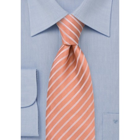 XL Salmon Color Silk Tie