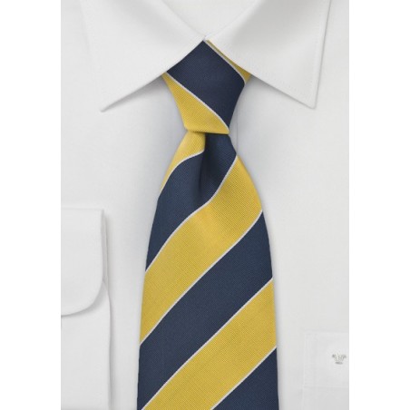Navy and Yellow Regimental Tie
