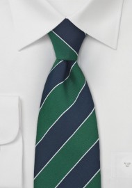 Navy & Green Regimental Tie