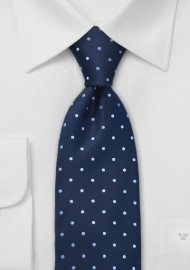 Navy and Light Blue Dotted Tie