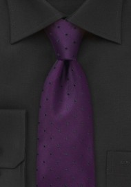 Eggplant Purple Polka Dot Tie