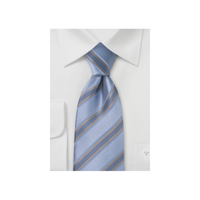 Periwinkle Blue Striped Tie