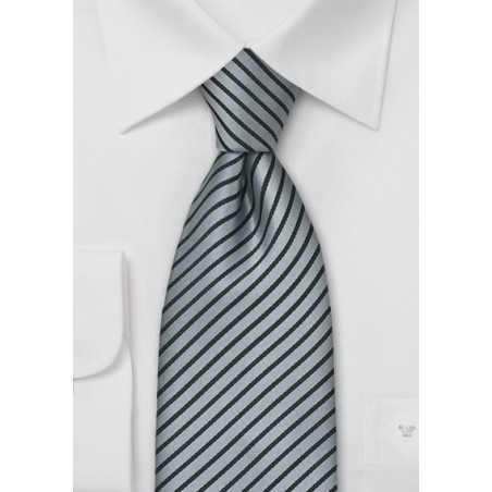 XL Silver and Black Tie