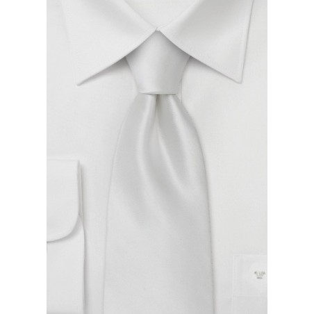 White Silk Tie in Kids Length
