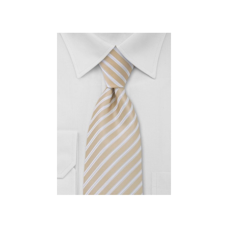Wheat Tan Striped Tie