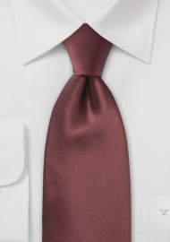 Solid XL Tie in Chestnut Brown