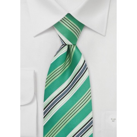 Kelly Green Striped Tie