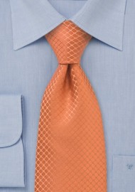 Trendy Orange Silk Tie