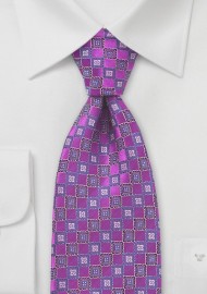 Hot-Pink Designer Silk Tie