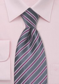 Charcoal - Magenta Designer Tie