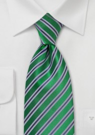 Bright Irish Green Striped Tie