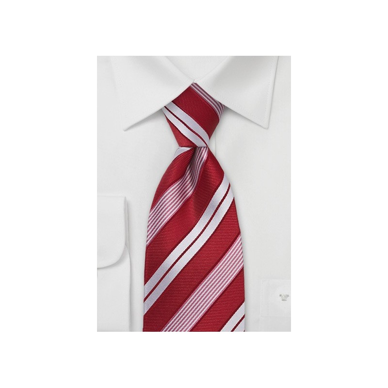 Primary Red and White Tie