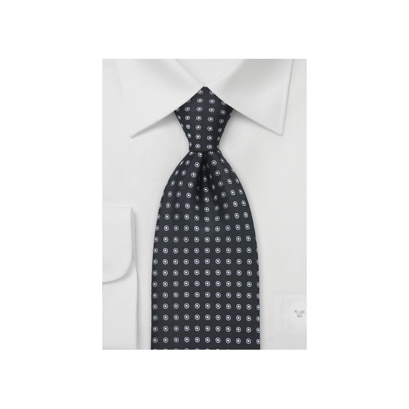 Black & Silver Dotted Tie