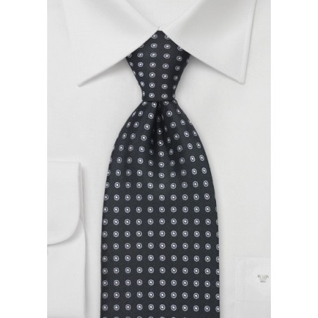 Black & Silver Dotted Tie