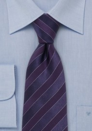 Dark Purple Striped Tie