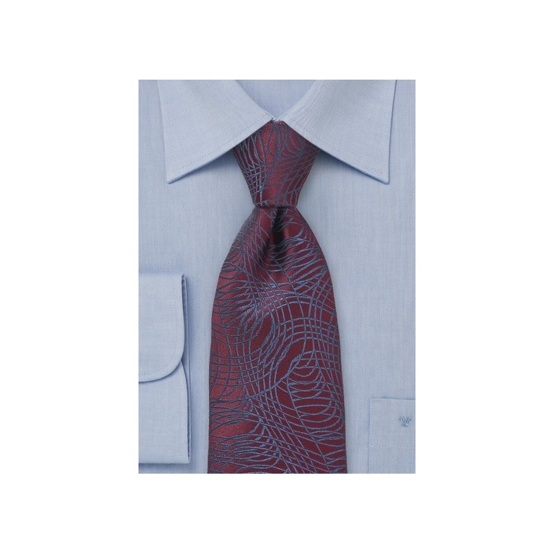Patterned Port Red Tie