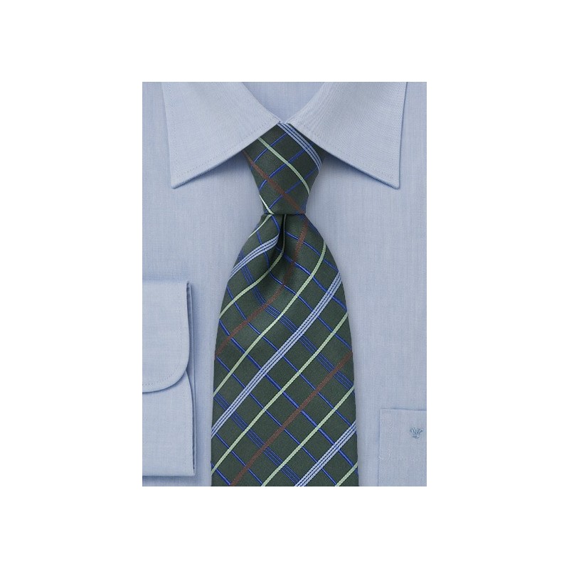 Striped Tie in Jalapeno Green