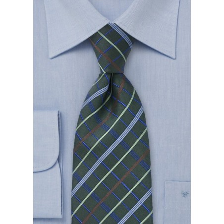 Striped Tie in Jalapeno Green