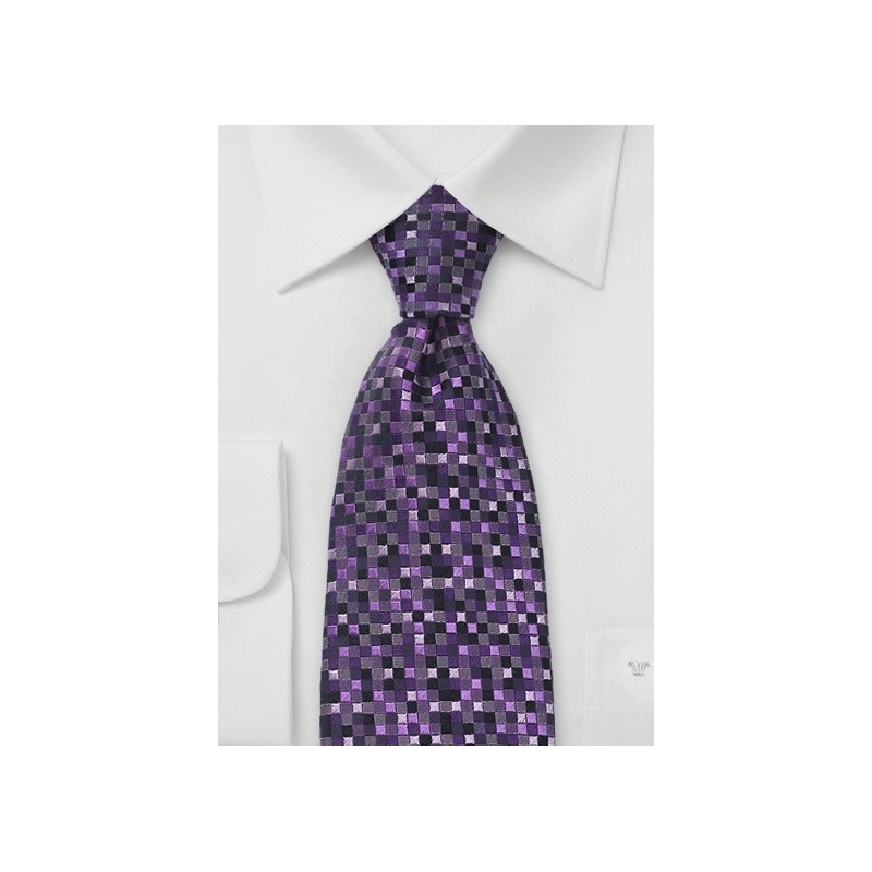 Small Squared Purple Tie