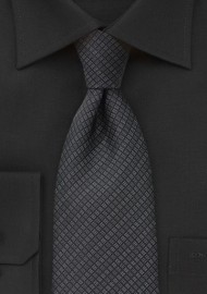 Black and Grey Patterned Tie