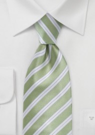 Striped Tie in Clover Green