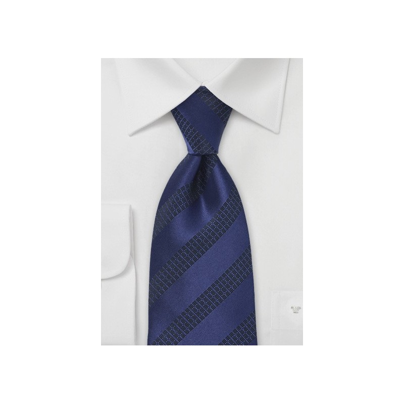 Blue and Black Patterned Tie