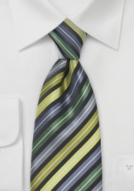 Tonal Green Striped Tie