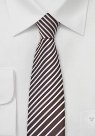 Skinny Tie in Truffle Brown