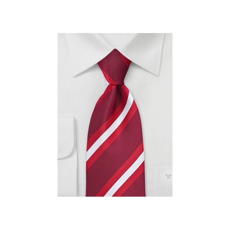 Austria Soccer Fan Tie in Red & White