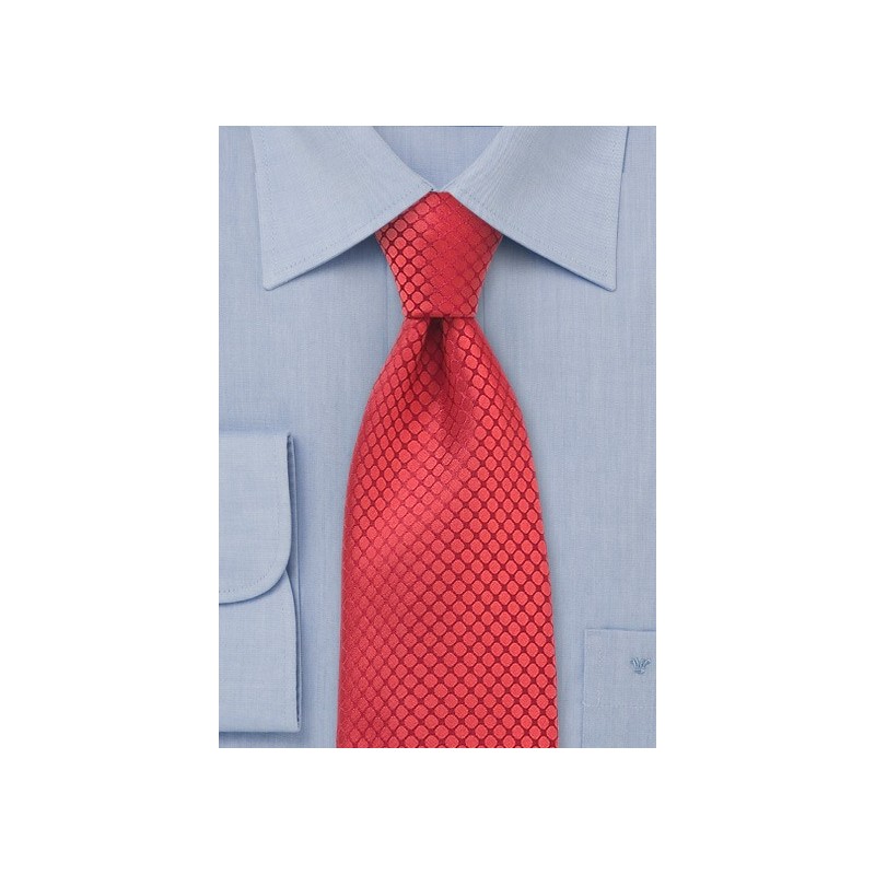 Red XL Silk Designer Tie