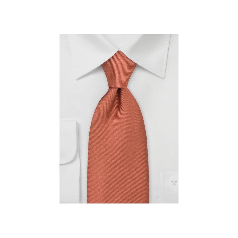 Solid Autumn Orange Tie