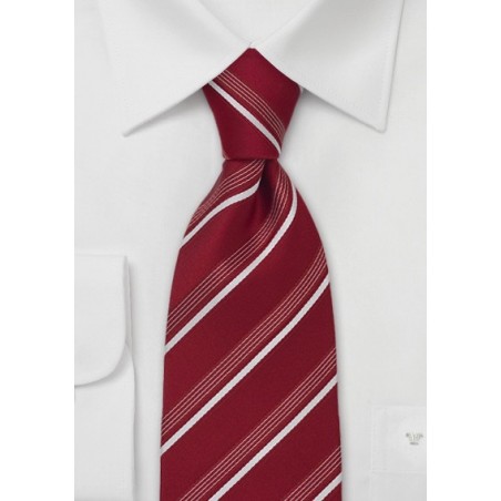 Cherry Red Italian Design Tie in XL