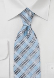 Powder Blue Patterned Tie