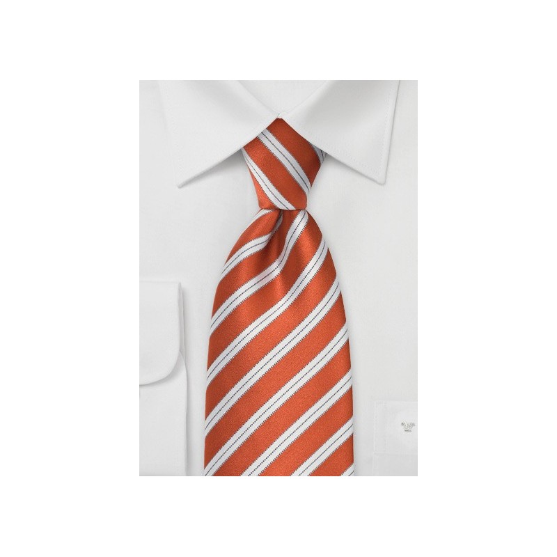 Modern XL Length Orange Tie