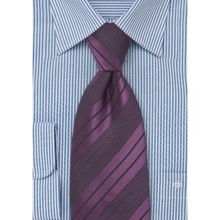 Textured Purple and Black Tie