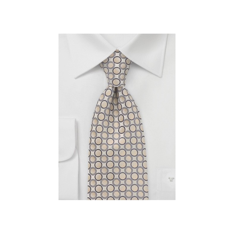 Champagne and Cognac Patterned Tie