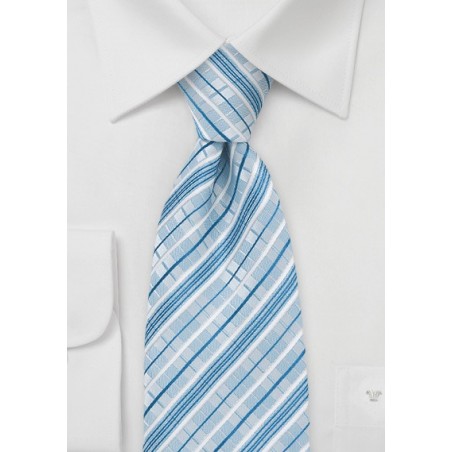 Graphic Patterned Tie in Cool Blues