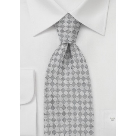 Diamond Patterned Tie in Graphite