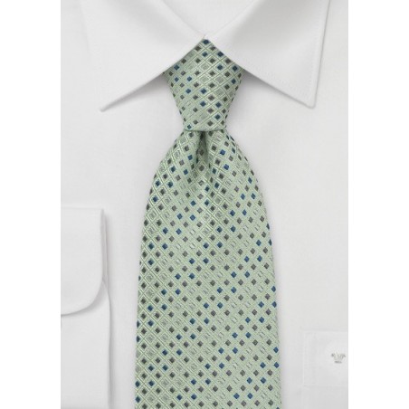 Patterned Tie in Light Green