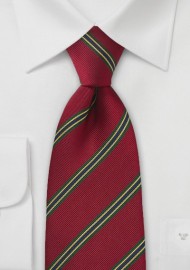 Regimental Tie in Vivid Red