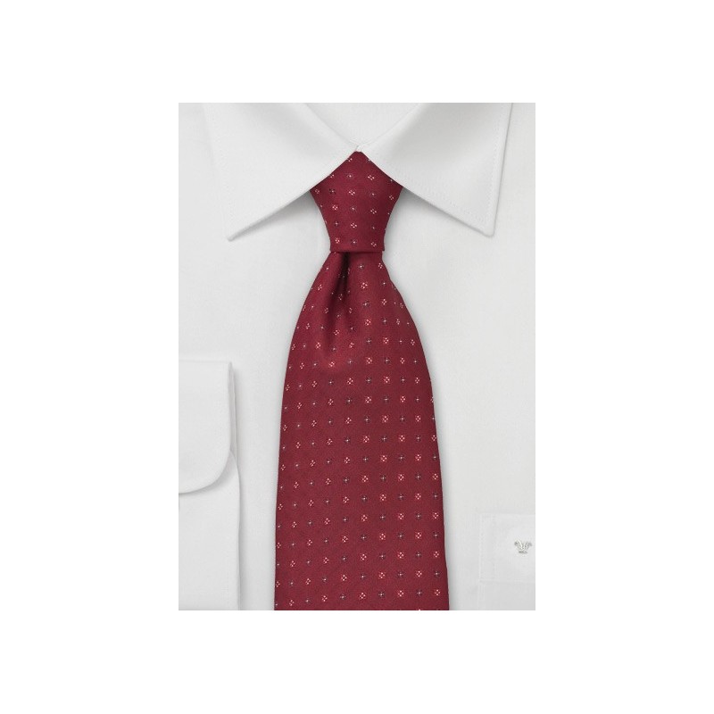 Classic Mens Tie in Wine Red