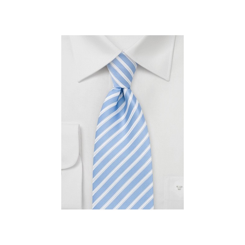 Striped Tie in Summer Blue