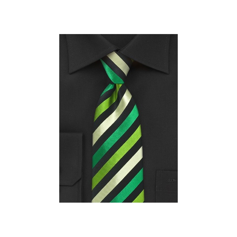 Neon Green Striped Tie