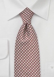 Artisan Tie in Chestnut and Ivory