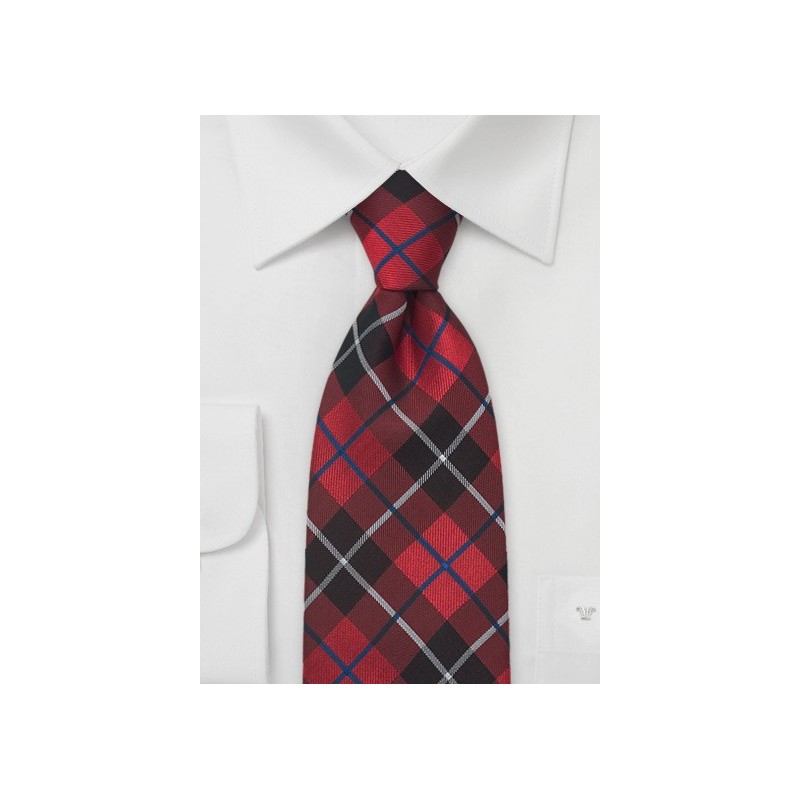 Traditional Tartan-Check Pattern Tie for Kids