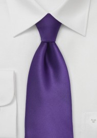 Solid Purple Tie in Extra Long Size